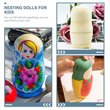STOBOK Kids Art Supplies 4 Sets Unpainted Russian Dolls Wooden Blank Russian Nesting Dolls Dolls Create Your Own Nesting Dolls for Kids DIY Kids Toys STOBOK