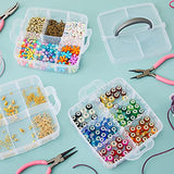 Juvale 3 Tier Stackable Storage Containers with Adjustable Compartments for Beads, Sewing Accessories, Arts and Crafts Supplies (6 x 6 x 5 In) Juvale