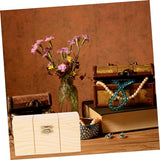 Holibanna Box plain wooden boxes Souvenir wooden wood boxes decorative lock gift box buckle jewelry boxes gift unfinished craft boxes ornaments Holibanna