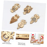 75 Pcs owl Wood Chips Wooden Cutouts Wood Cutouts to Paint Plywood Wooden Owl Wood Slices for Crafts Wood Coasters Unfinished Wood Crafts Kids Crafts FAVOMOTO