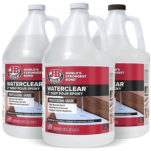 J-B Weld 2" Deep Pour Epoxy WaterClear, 3 Gallon Kit - WoodArtSupply