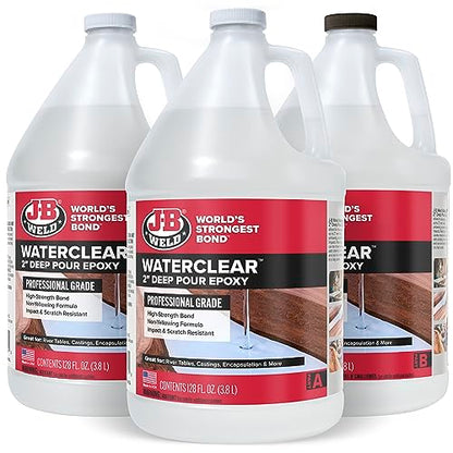 J-B Weld 2" Deep Pour Epoxy WaterClear, 3 Gallon Kit - WoodArtSupply