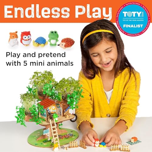 Creativity for Kids Build and Grow Tree House Craft Kit - Treehouse Playset Toy for Boys and Girls, Classic Toys for Kids Creativity for Kids