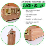 U.S. Art Supply Antigua Adjustable Wood Table Sketchbox Easel, Premium Beechwood - Portable Wooden Artist Desktop Storage Case - Store Art Paint, US Art Supply