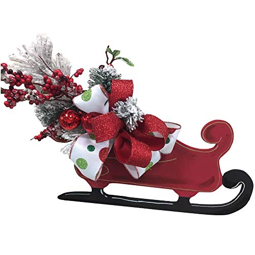 Sleigh Cutout Unfinished Wood Holiday Decor Christmas Winter Door Hanger MDF Shape Canvas Style 1 - WoodArtSupply