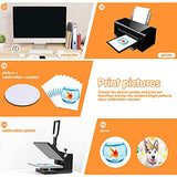 Round Sublimation Blank Coasters, Circle Cup Mat, Heat Transfer Rubber Coaster, Heat Press Cup Coaster, 4 Inches (16 Pieces) Geiserailie