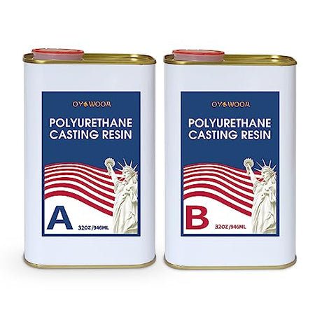 OYOWOOA Polyurethane Casting Resin 64oz 2-Part Resin and Hardener Kit for Garage Kit Models Prototypes Figurines, and Proofing Molds Quikly Curing OYOWOOA