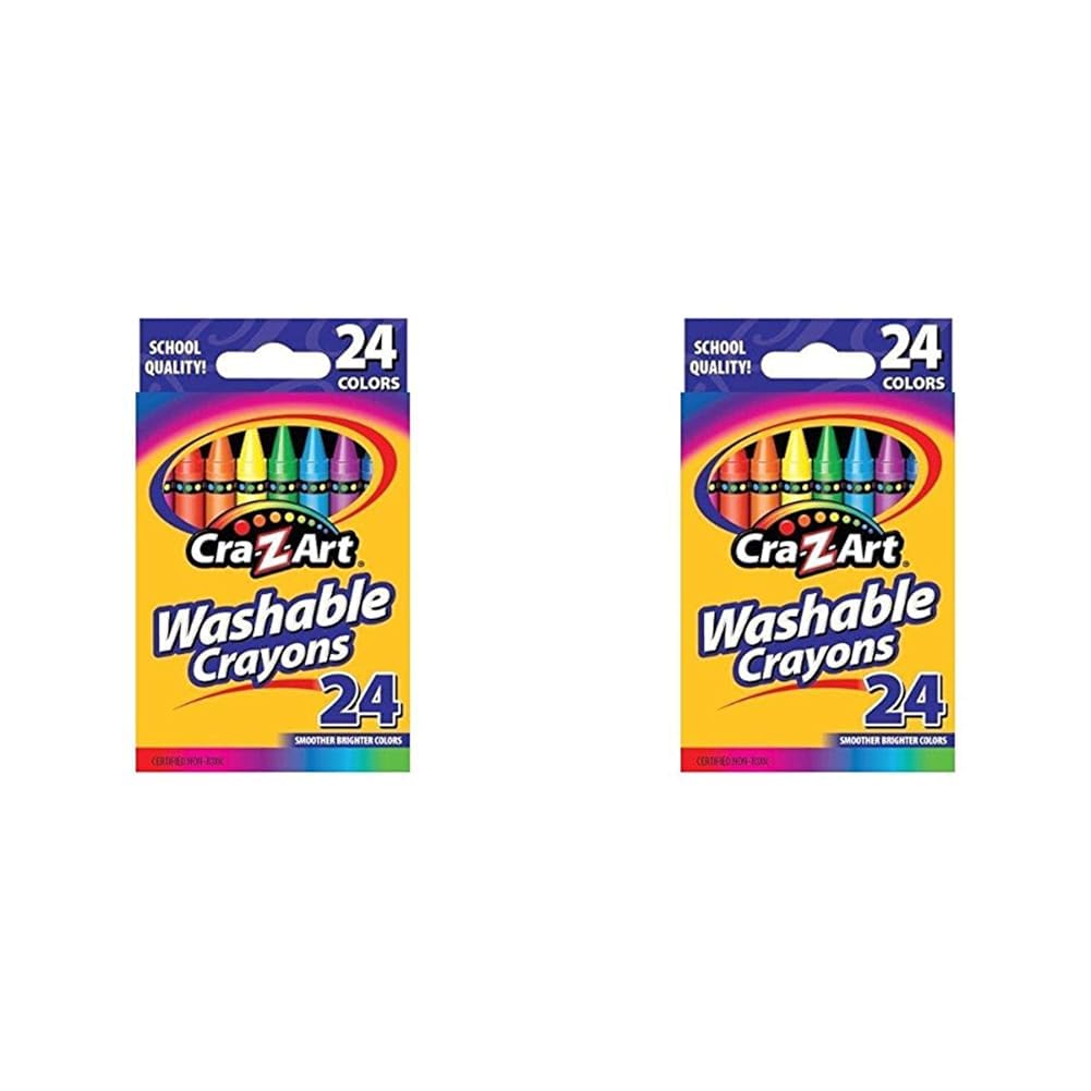 Cra-Z-Art Washable Crayons, 24 Count (Pack of 2) Cra-Z-Art