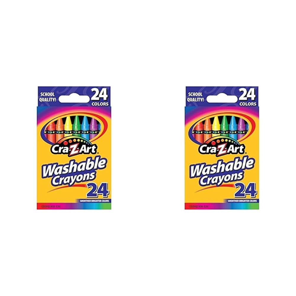 Cra-Z-Art Washable Crayons, 24 Count (Pack of 2)