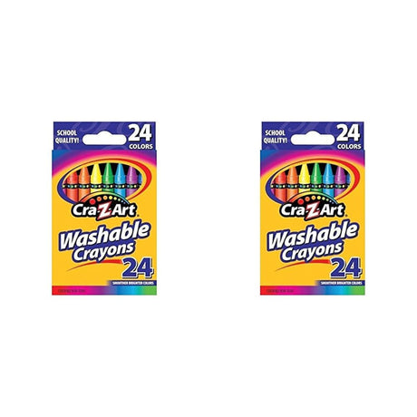 Cra-Z-Art Washable Crayons, 24 Count (Pack of 2) Cra-Z-Art