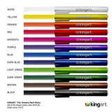 KINGART 574-24 TEMPERA PAINT Thin Sticks, Set of 24 Rich Colors, Solid Tempera Paint for Kids, Super Quick Drying, Non-Toxic, Work Great on Paper, KINGART