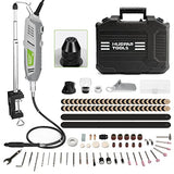 Rotary Tool Kit, 200W 1.8 AMP Huepar Tools with Flex Shaft 239pcs Accessories include MultiPro Keyless Chuck, 6 Variable Speed 10000-40000RPM Huepar Tools