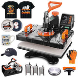 DREAMVAN Upgrade Heat Press Machine 8 in 1, 12" x 15" Swing Away Heat Transfer Machine, Digital Sublimation Heat Press for T Shirts Caps Hats Mugs DREAMVAN