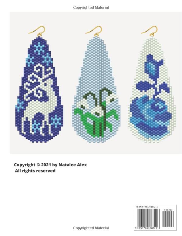 Brick Stitch Patterns Seed Bead Earrings Teardrop - 24 projects: Beading patterns Floral Collection Beaded Jewelry - WoodArtSupply