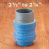 Dust Right Stacking Dust Port Adapter Set (3-Piece) – Interchangeable Vacuum Adapter for Dust Collection Hose & Tools – Glass Reinforced ROCKLER