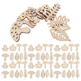 KALLORY 1 Set Unfinished Wooden Cutouts Pieces Blank Wood Slice Pieces Wooden Embellishments Wooden Plants Pieces Cutouts Craft Embellishments for KALLORY