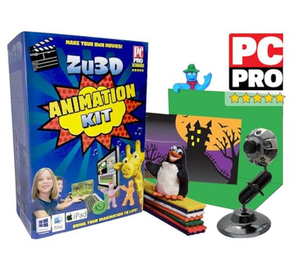 Zu3D Complete Stop Motion Animation Software Kit For Kids Includes Camera Handbook And Two Software Licenses Works On Windows Apple Mac OS X And iPad - WoodArtSupply