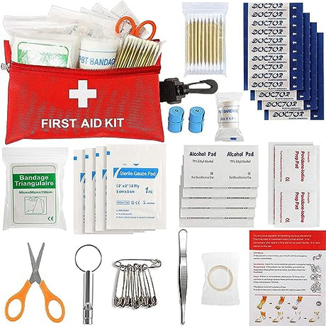 Small First Aid Kit -98 Piece First Aid Kit, Small Travel First Aid Kit Treat and Protect Most Injuries,Mini First Aid Kit Ready for Emergency at Ancestress