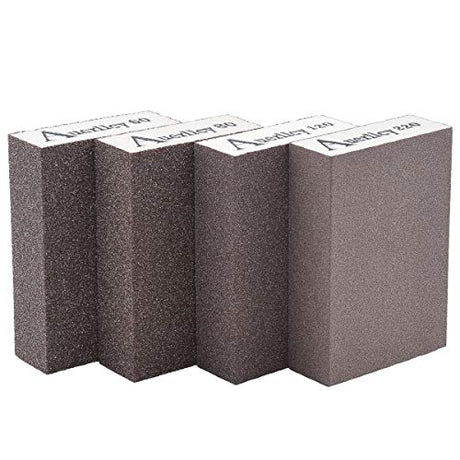 Sanding Sponge, Auerllcy Coarse/Medium/Fine/Superfine 4 Different Specifications Sanding Blocks Assortment,Washable and Reusable. Auerllcy