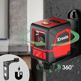 Laser Level Self-leveling Red Cross laser tool with vertical and horizontal lines,360 degree rotation self-leveling mode&IP54 waterproof for Picture Ereoin