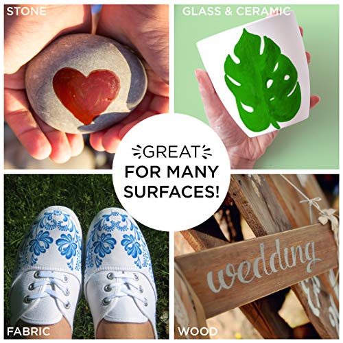 Made By Me Horizon Group USA Acrylic Paint Pens, 6-Pack, Paint Pens for Rock Painting, Stone, Ceramic, Glass, Wood, Fine-Tip, Easy-to-Use, Long Made By Me