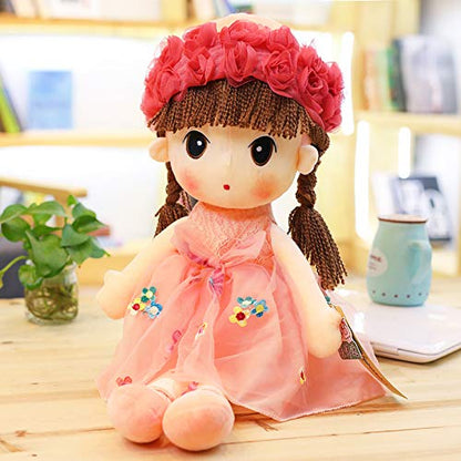 HWD Kawaii Flower Fairy Stuffed Soft Plush Toy Doll Girls Gift, 18 Inch (Pink) - WoodArtSupply