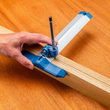 9” Quick Draw Marking Gauge –Single-Handed Measuring and Marking Tools w/Spring-Loaded Scale, Dovetail Keyway - Aluminum Ruler to Mark Mortises & ROCKLER