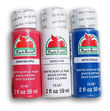 Apple Barrel Red, White, and Blue Patriotic Acrylic Paint Bundle (2 Ounces Each) AYCFIYING