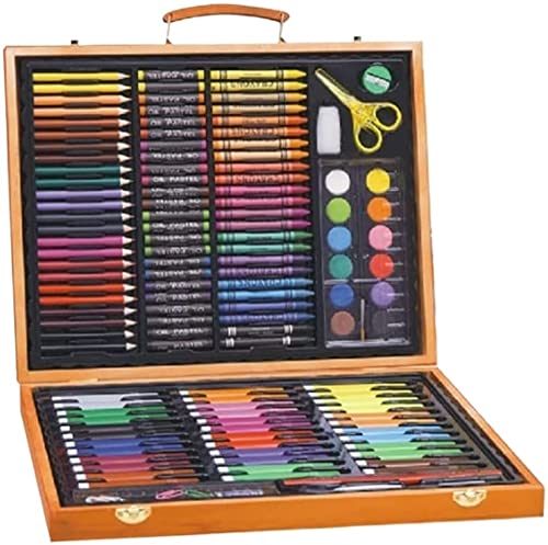 DDYYCX Art Supplies, 150 Pieces Wooden Art Set Crafts Drawing Painting Kit, Portable Art Case Art Kit Includes Crayons, Oil Pastels, Colored Pencils, - WoodArtSupply