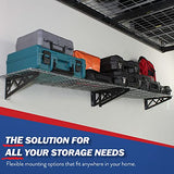 SafeRacks Garage Wall Shelves - 2-Pack 18"x36" Mountable Shelving Units for The Garage, Pantry or Utility Closet, Heavy Duty Steel Shelf with Bike SafeRacks