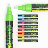 Crafty Croc Liquid Chalk Markers, Neon Chalk Pens Glow Under Blacklight, Includes 2 Each Fluorescent Yellow, Blue, Green, Orange and Pink (10 Pack) Crafty Croc