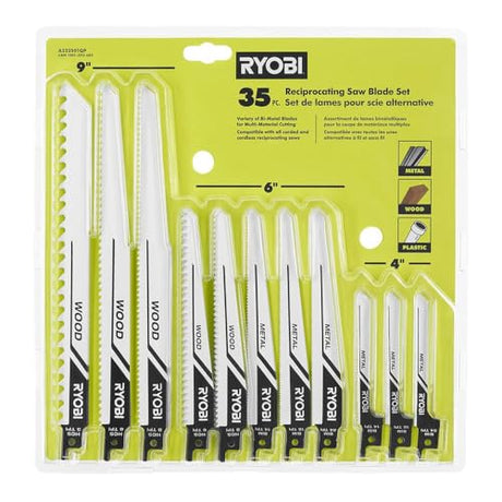 RYOBI 35 PC. Reciprocating Saw Blade Set Ryobi