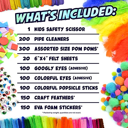 Arts and Crafts Supplies Kit for Kids - Boys and Girls Age 4 5 6 7 8 Years Old - Toddler Art Set Activity Materials in Bulk - Great for Preschool, Carl & Kay Supply Co.