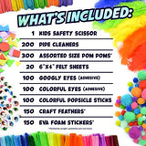 Arts and Crafts Supplies Kit for Kids - Boys and Girls Age 4 5 6 7 8 Years Old - Toddler Art Set Activity Materials in Bulk - Great for Preschool, Carl & Kay Supply Co.