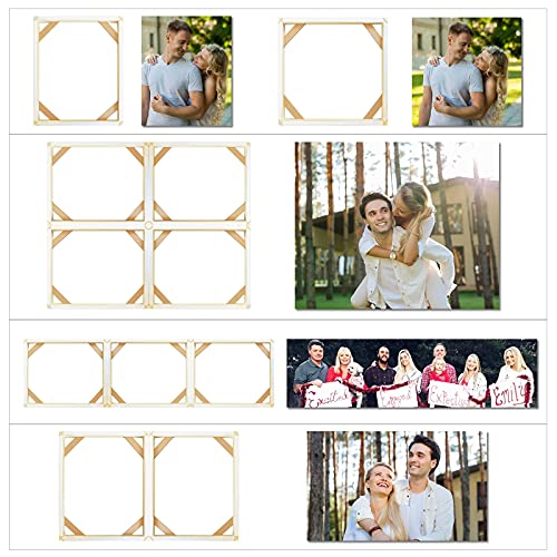 Texas Art DIY Wood Stretcher Bars for Canvas Solid Frame Kit Easy to Assemble Gallery Wrap Oil Painting Wall Posters Customized Wooden Kit, white, 12 - WoodArtSupply