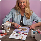 Sticker & Chill Sticker Book for Adults – 800+ Repositionable Colorful Clings Create Designs on 10 Spiral Bound Scene Pages – Easy, Fun & Stress Sticker & Chill