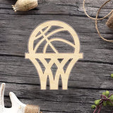 Basketball Net Wood Craft,Unfinished Wooden Cutout Art,DIY Wood Sign, Inspirational Farmhouse Wall Plaque,Rustic Home Decor for Bedroom Living Room Arupkeer