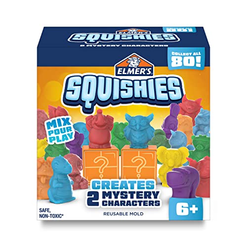 Elmer’s Squishies Kids’ Activity Kit, DIY Squishy Toy Kit Creates 2 Mystery Characters, Kids Crafts and Art Supplies Christmas Gift for Kids, 12 - WoodArtSupply