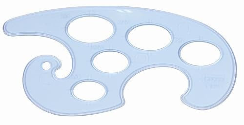 French Curve Ruler in Transparent Reusable Plastic Template Useful as Drafting Tool for Professional Drawing Instrument and Graphing at Work, School Yosogo