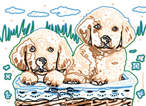 Ravensburger Creart Cute Puppies Paint by Numbers for Children - Painting  Arts a for sale online