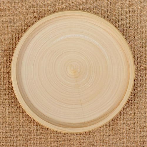 Wooden Plate Craft Kit - Set of 12 Dish Blanks 4.3 inches, DIY Handmade Home Decor - Unfinished Wood Blanks Dishes for Crafting - DIY Craft Kit Craft