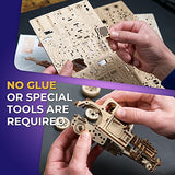 UGEARS 3D Car Model Puzzle - Hot Rod Furious Mouse with Innovative Dual Engines - 3D Wooden Puzzles for Adults and All Family- Realistic Scaling Hot UGEARS