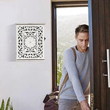 AHUONEL Wooden Key Holder for Wall, Key Box Key Cabinet, Key Hooks Wall Mounted Key Hangers Rustic Decorative Key Rack with 6 Key Hooks for Home AHUONEL