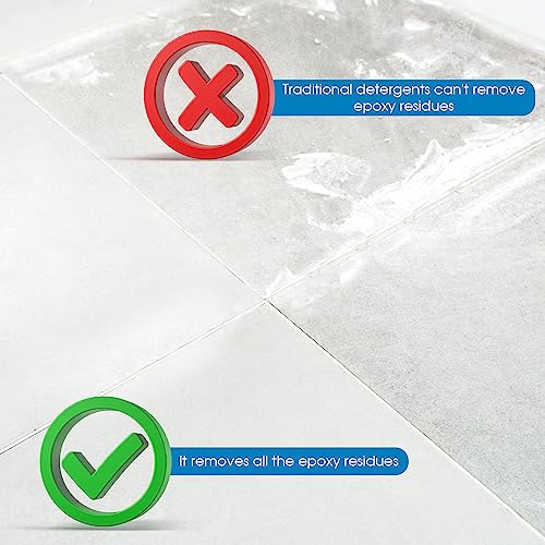 Faber Epoxy Remover – Epoxy Resin Haze Remover and Post Construction Cement Grout Cleaner to Renew Refresh & Restore Natural Shine of Porcelain Faber