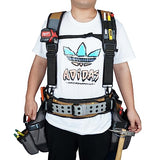 MELOTOUGH Tool Belt with Suspenders Tool Bag Suspenders Framers Comb Apron Tool Belt Construction Tool Pouch Builder Heavy Duty Carpenter Suspension MELOTOUGH