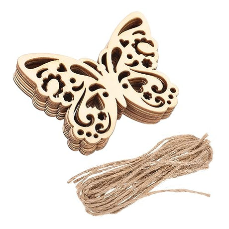 ABOOFAN 50 Sets Household Wood Crafts Party Supplies Spring Unfinished predrilled Listing Ornaments Wooden Pieces Spring Ornaments Christmas Tree ABOOFAN