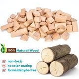 Timfuis Wooden Building Blocks Set, 80 PCS Natural Wood Stacking Block Toy with Carrying Bag, Montessori Learning Birthday Gifts for 3 4 5 Year Olds Timfuis