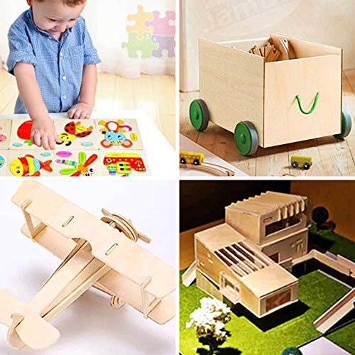 WLIANG 50 Pcs Unfinished Wood Pieces, Natural Blank 4 X 4 Inch Wood Squares, Wooden Square Cutouts Tiles for DIY Crafts Painting, Coasters Engraving, WLIANG