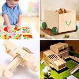 WLIANG 50 Pcs Unfinished Wood Pieces, Natural Blank 4 X 4 Inch Wood Squares, Wooden Square Cutouts Tiles for DIY Crafts Painting, Coasters Engraving, WLIANG