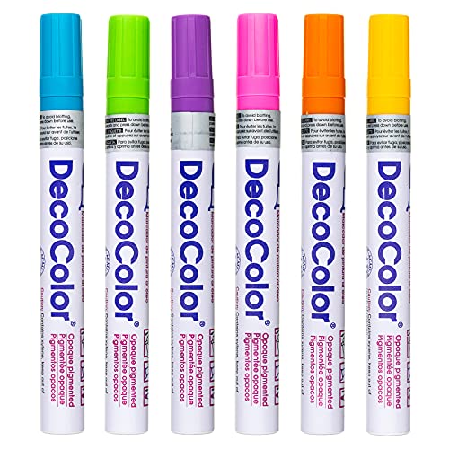 Uchida Of America DecoColor Paint Marker, Primary Colors, 6 per Set - WoodArtSupply